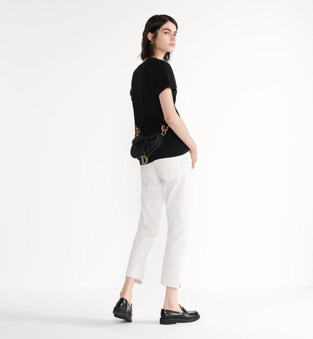 Dior Saddle Bag Black Grained Calfskin