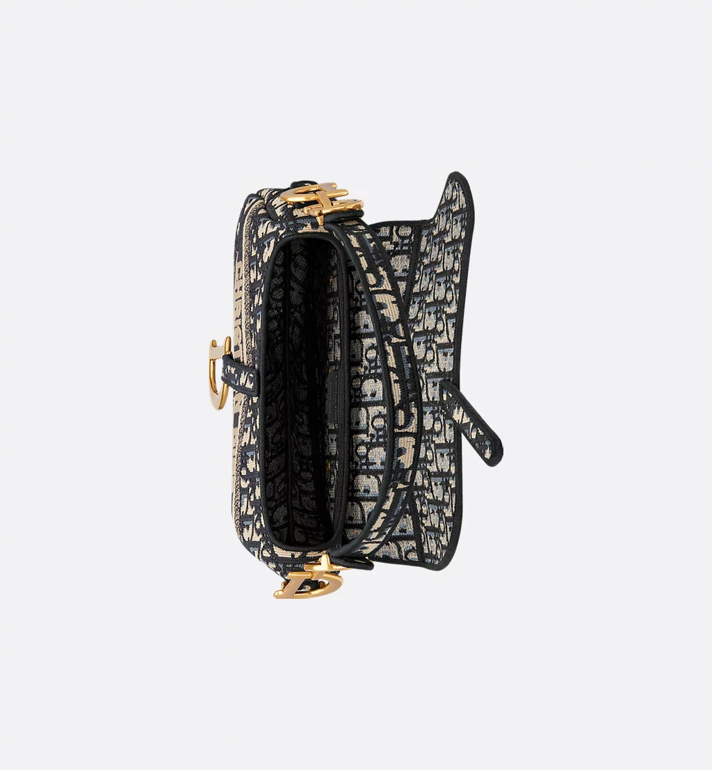 Dior Saddle Bag Blue Oblique Canvas