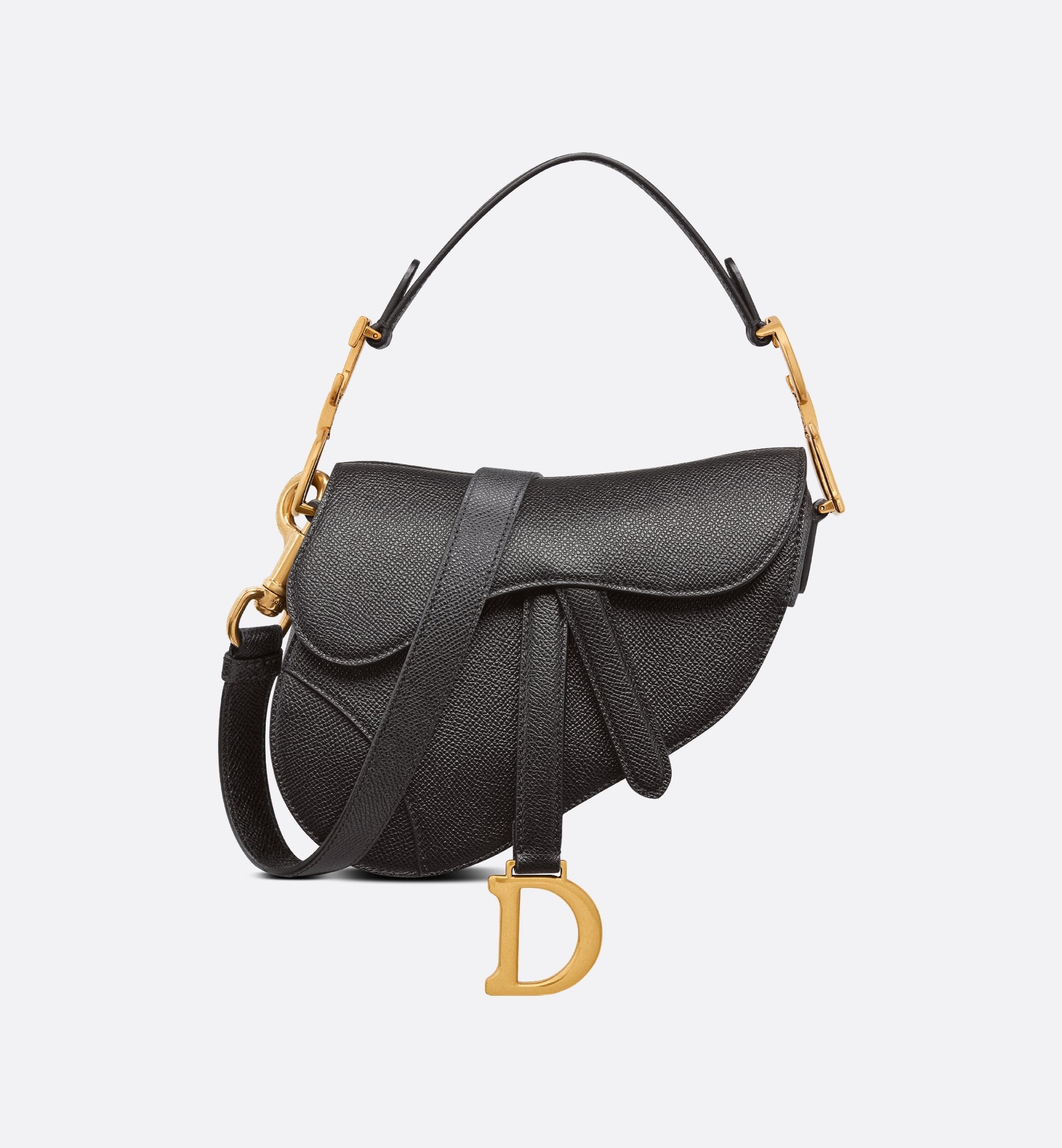 Dior Saddle Bag Black Grained Calfskin