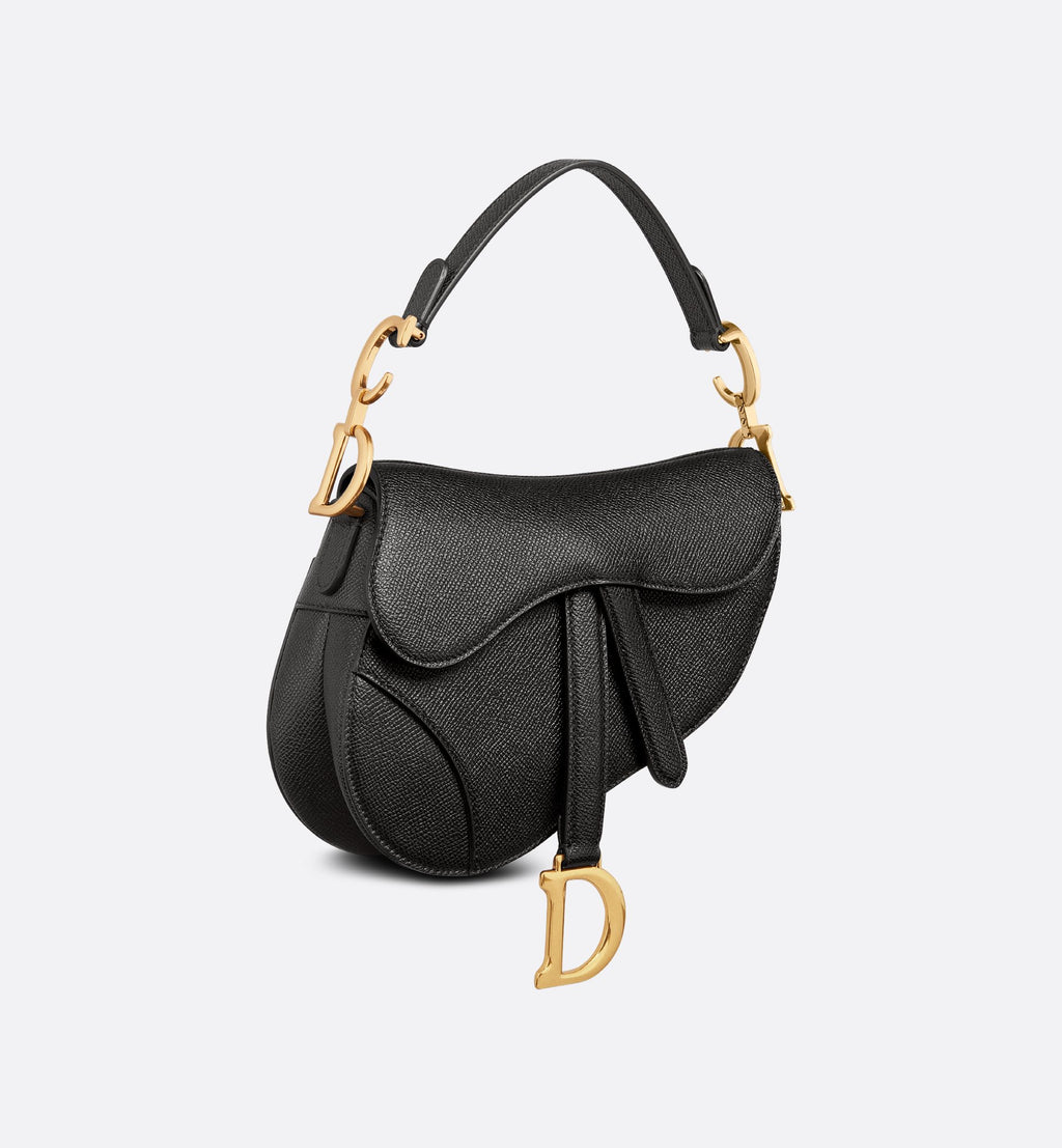Dior Saddle Bag Black Grained Calfskin