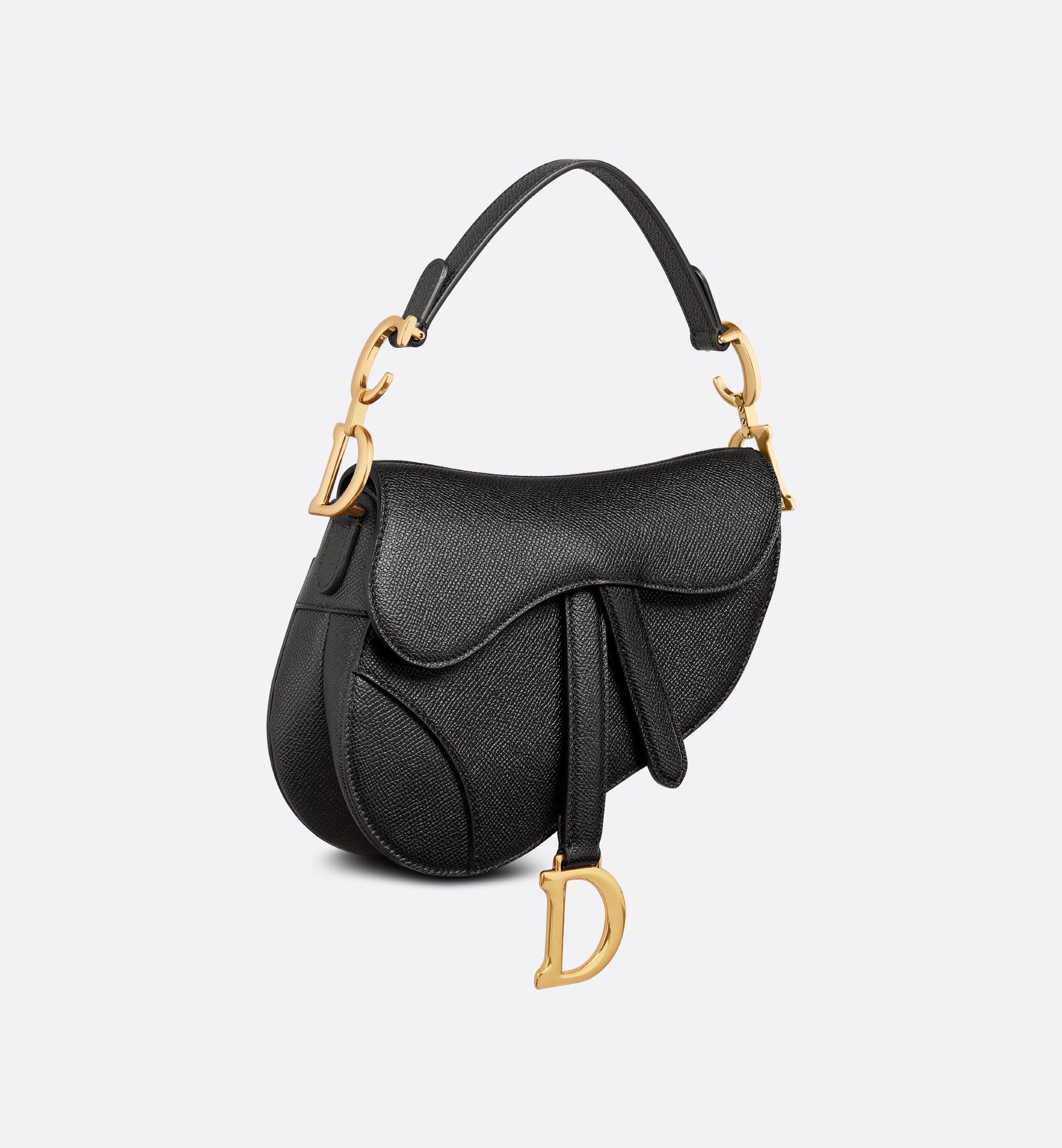 Dior Saddle Bag Black Grained Calfskin