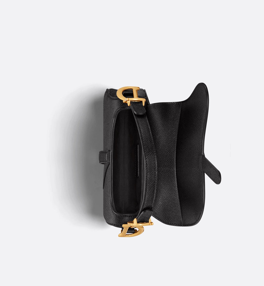 Dior Saddle Bag Black Grained Calfskin