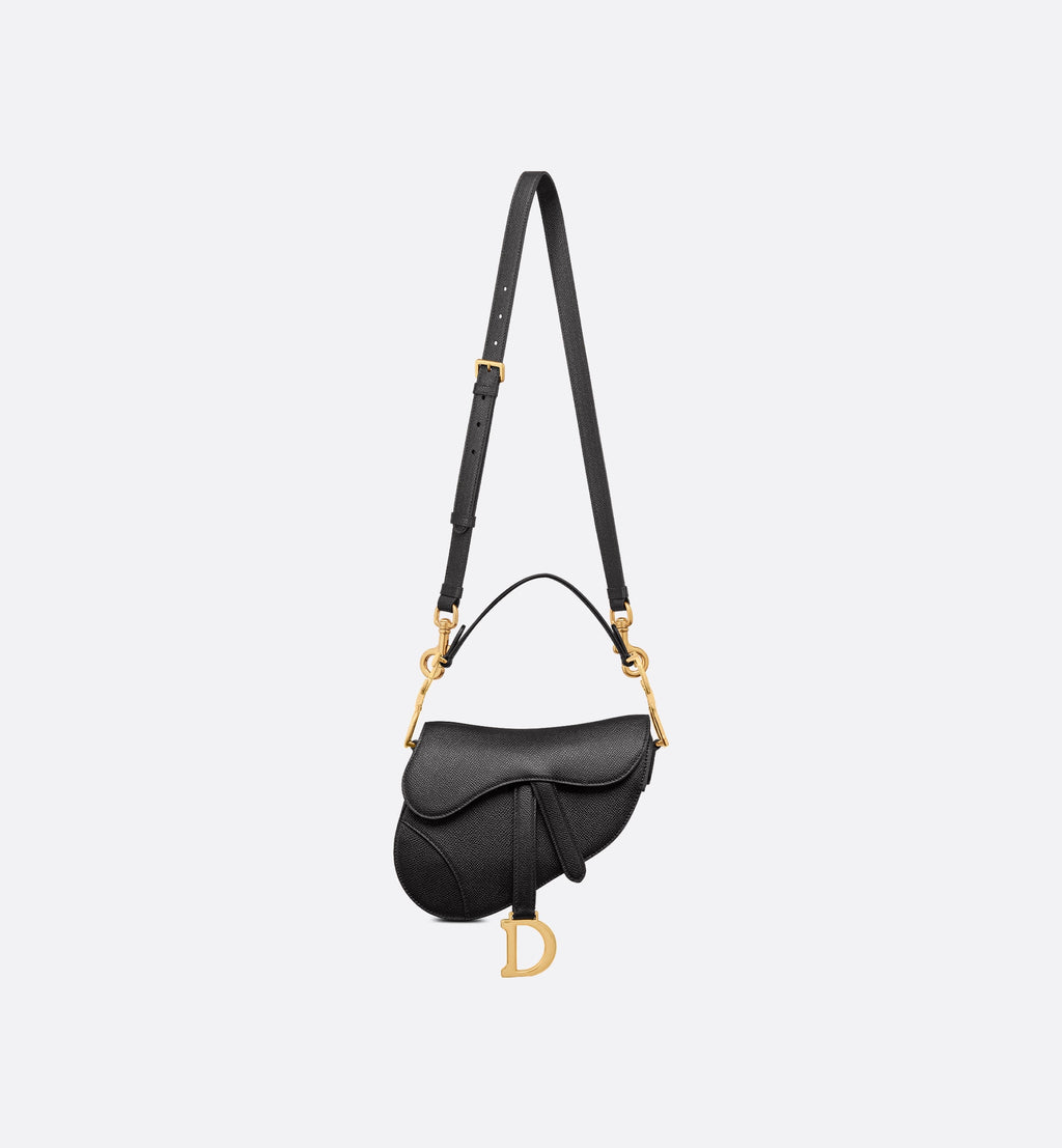 Dior Saddle Bag Black Grained Calfskin
