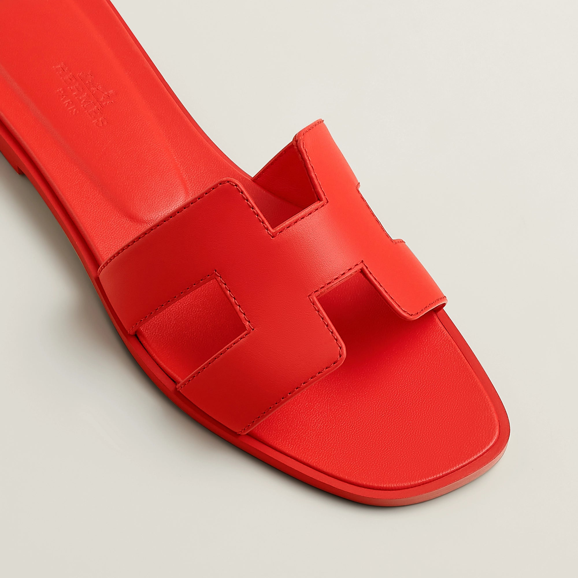 Hermes Oran Hill Sandal Rouge Rubis size